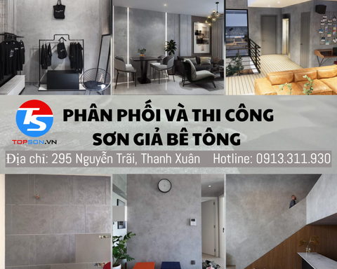 Hướng dẫn thi công sơn giả bê tông chuyên nghiệp - Topson Việt Nam