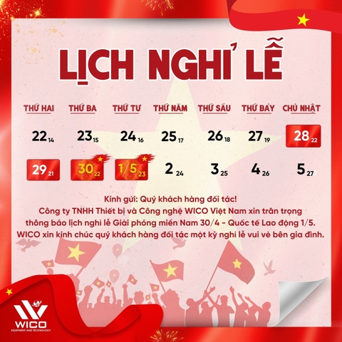 Wico Thông Báo Nghỉ Lễ 30/04 - 01/05/2024