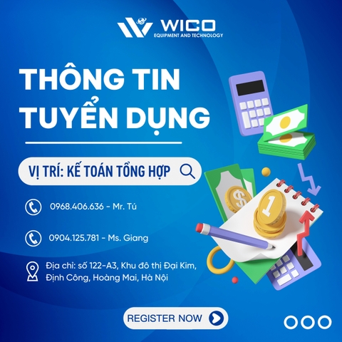 WICO - Tuyển dụng Kế toán tổng hợp 10-2022