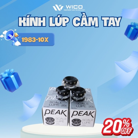 Kính Lúp Peak Cầm Tay Có Vạch Thước Phóng Đại 10X 1983-10X