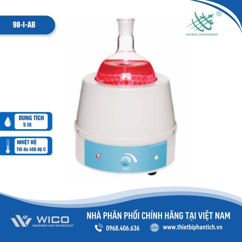 Bếp Đun Bình Cầu Có Khuấy 98-I-AB 450 Độ C Xingchen | 5000 ml