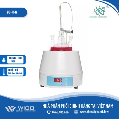Bếp Đun Bình Cầu 98-II-A 450 Độ C Có Cảm Biến Nhiệt Độ Xingchen | 5000 ml