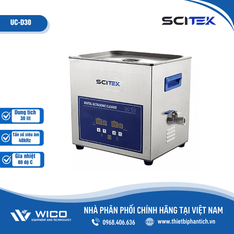 Bể Rửa Siêu Âm Scitek 30 Lít UC-D30