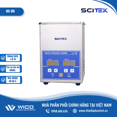 Bể Rửa Siêu Âm Scitek 4.8 Lít UC-D5