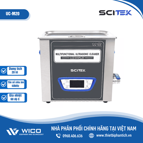 Bể Rửa Siêu Âm Scitek 20 Lít UC-M20