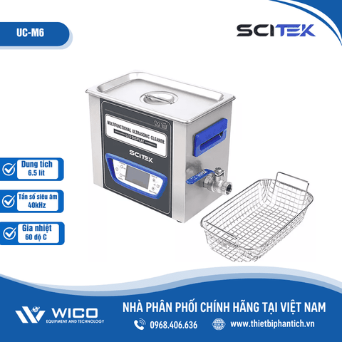 Bể Rửa Siêu Âm Scitek 6.5 Lít UC-M6