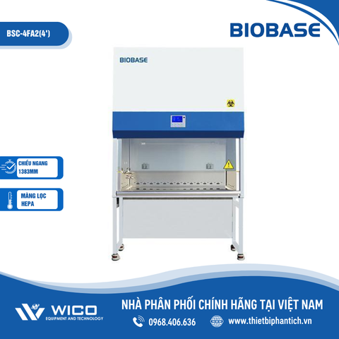 Tủ An Toàn Sinh Học Cấp 2 Kiểu A2 Chuẩn NSF Biobase BSC-4FA2(4') | 1.3m