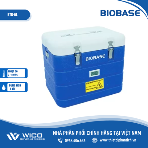 Hộp Vận Chuyển Mẫu Sinh Học/ Vắc xin Biobase BTB-6L (6 lít) và BTB-L12 (12 lít)