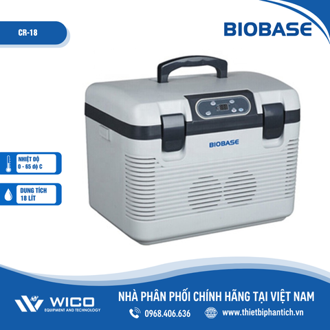 Hộp Bảo Quản Vacxin Di Động 18 Lít Biobase CR-18 (Sử dụng Nguồn Điện AC/DC)