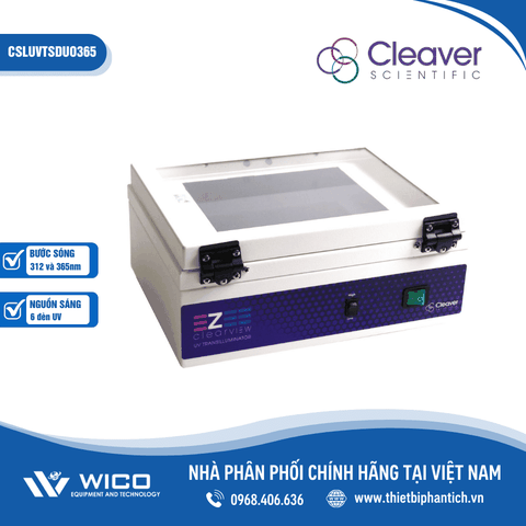 Bàn soi gel 2 bước sóng Cleaver Scientific CSLUVTSDUO365 | 6 đèn UV