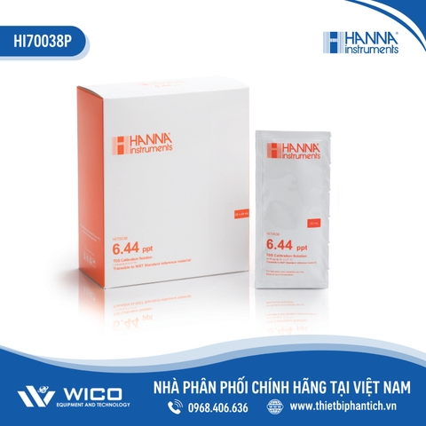 Dung Dịch Hiệu Chuẩn TDS 6.44 g/L (ppt), Hộp 25 gói 20mL HI70038P