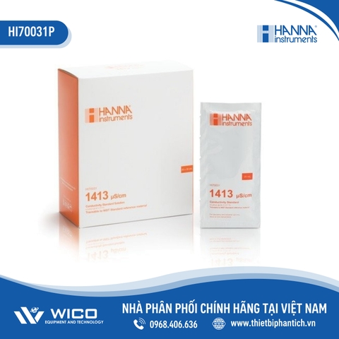 Dung Dịch Hiệu Chuẩn Độ Dẫn (EC) 1413 µS/cm,25x20mL HI70031P