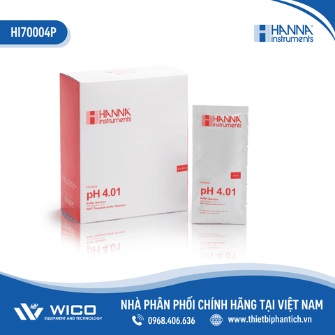 Dung Dịch Hiệu Chuẩn pH 4.01 Dạng Gói 20mL (25 Gói) HI70004P