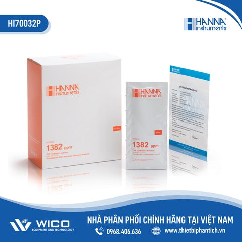 Dung Dịch Hiệu Chuẩn TDS 1382 mg/L (ppm),25 x gói 20mL HI70032P