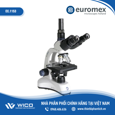 Kính hiển vi sinh học  3 mắt Euromex EC.1153 | Độ phóng đại 1000X