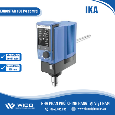 Máy khuấy đũa Đức 300 vòng/phút IKA EUROSTAR 100 P4 control | 100 lít