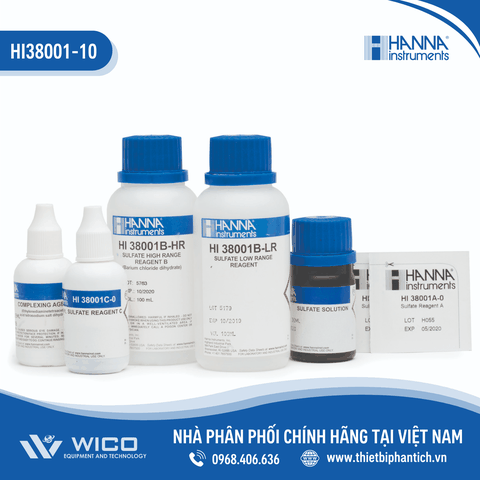 Thuốc Thử Sunfat (100-1000mg/L) Cho Test Kit HI38001, 100 Lần Đo HI38001-10
