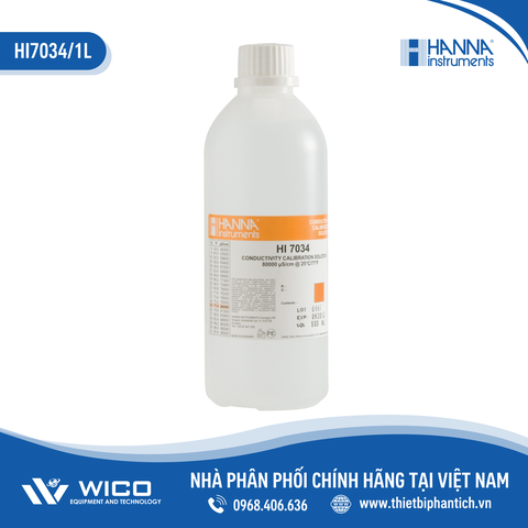 Dung Dịch Hiệu Chuẩn Độ Dẫn (EC) 80000 µS/cm, Chai 1 Lít HI7034/1L