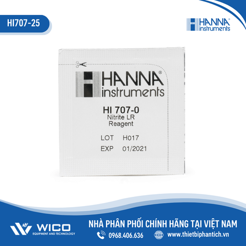 Thuốc Thử Dùng Cho Checker Nitrit Thang Thấp HI707, 25 Lần Đo Hanna HI707-25