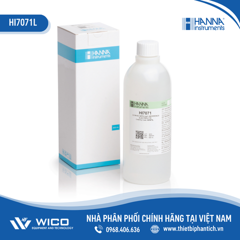 Dung Dịch Châm Điện Cực pH Mối Nối Đơn, 500mL Hanna HI7071L