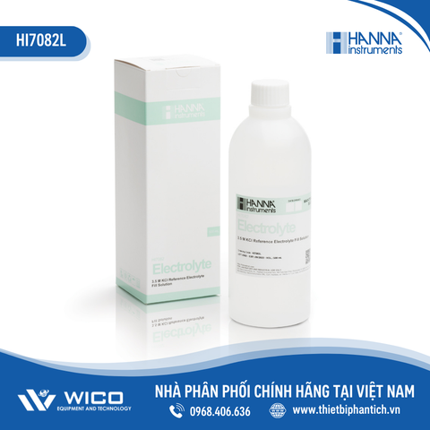 Dung dịch KCl3.5M châm điện cực pH mối nối đôi, 500mL Hanna HI7082L