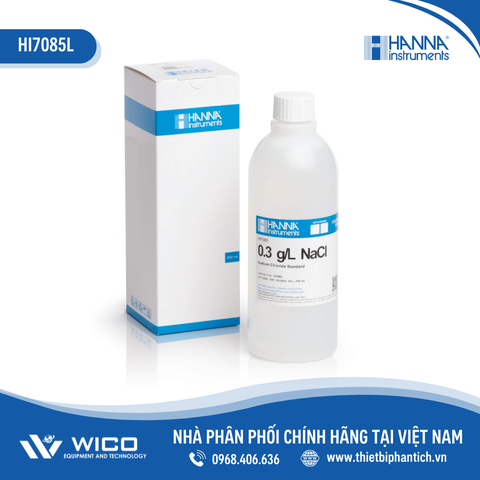 Dung Dịch Hiệu Chuẩn NaCl 0.3 g/L, 500 mL Hanna HI7085L