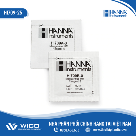 Thuốc Thử Dùng Cho Checker Mangan Thang Cao HI709, 25 Lần Đo Hanna HI709-25