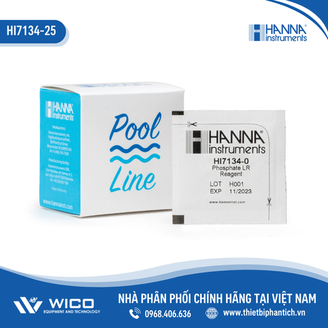 Thuốc Thử Dùng Cho Checker Photphat Hồ Bơi HI7134, 25 Lần Đo Hanna HI7134-25