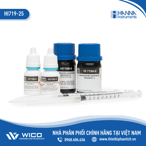 Thuốc Thử Dùng Cho Checker Độ Cứng Magie HI719, 25 Lần Đo Hanna HI719-25