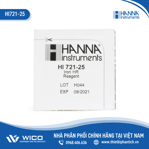 Thuốc Thử Dùng Cho Checker Đo Sắt HR HI721, 25 Lần Đo Hanna HI721-25