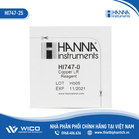 Thuốc Thử Đồng Cho Checker HI747, 25 Lần Đo Hanna HI747-25