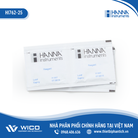 THUỐC THỬ CHO CHECKER ĐO CLO DƯ THANG SIÊU THẤP HI762, 25 gói Hanna HI762-25