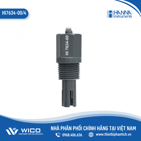 Điện Cực EC/TDS Online (Thang Thấp) cáp 4m Hanna HI7634-00/4