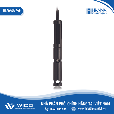 Điện Cực Oxy Hòa Tan Dạng Polarographic Cho Máy HI9146, Cáp 4m Hanna HI76407/4F