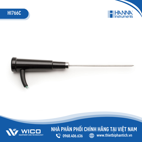 Đầu Dò Nhiệt Độ Xuyên Sâu Kiểu K Có Tay Cầm Hanna HI766C