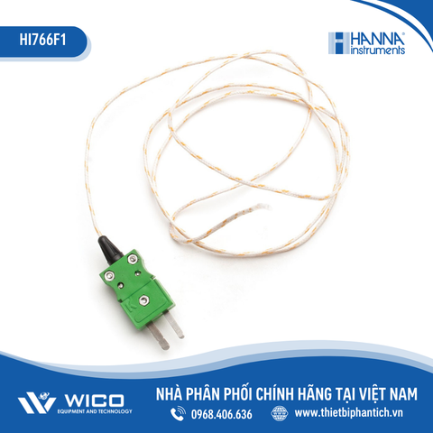 Đầu Dò Nhiệt Độ Thép Kiểu K, Cáp 1m Hanna HI766F1