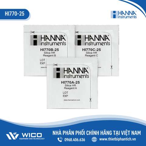 Thuốc Thử Silica Thang Cao Cho Máy HI770, 25 lần đo Hanna HI770-25