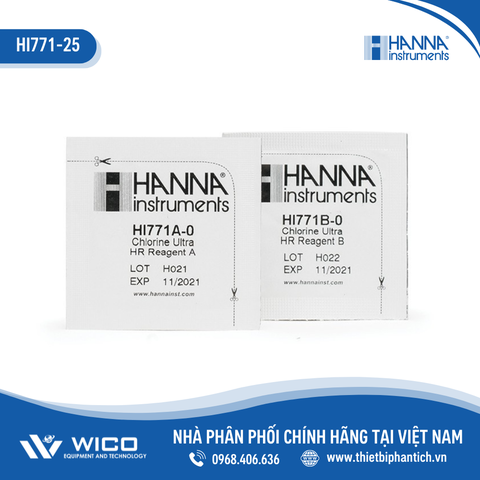 Thuốc Thử Clo HR Cho Checker HI771, 25 lần Hanna HI771-25