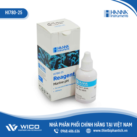 Thuốc Thử Cho Máy Đo pH Trong Thủy Sản Nước Mặn, 100 Lần Đo HI780-25