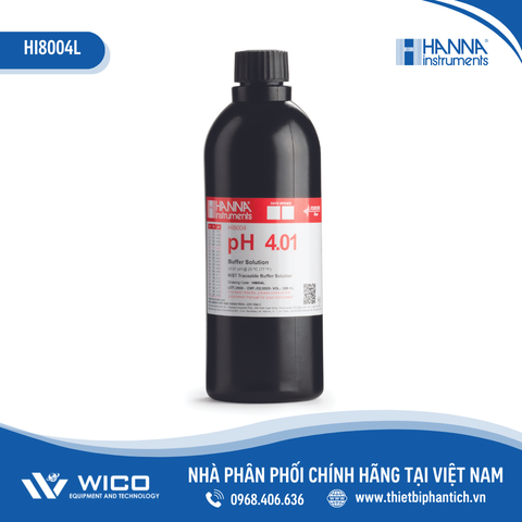 Dung Dịch Hiệu Chuẩn pH 4.01, Chai FDA 500 mL HI8004L