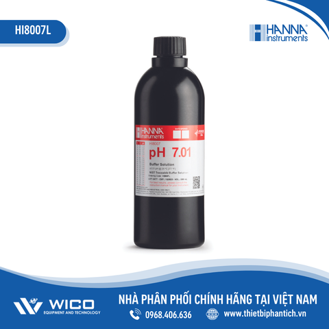 Dung Dịch Hiệu Chuẩn pH 7.01, Chai FDA 500 mL HI8007L