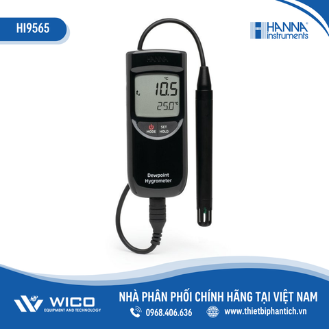 Máy Đo Độ Ẩm/Nhiệt Độ Cầm Tay Có Điểm Sương HI9565