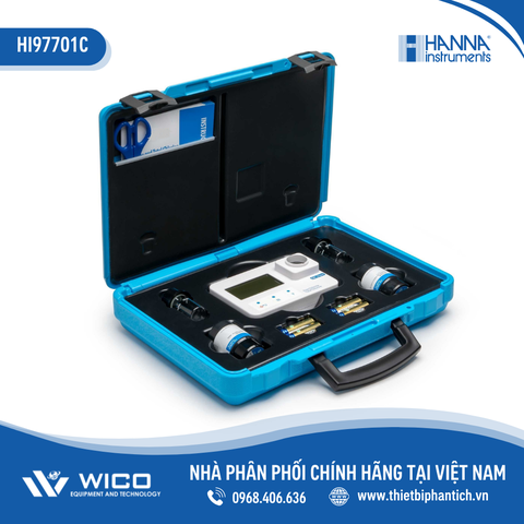 Combo Máy Quang Đo Clo Dư Trong Nước Sạch HI97701 Kèm Dung Dịch Chuẩn Máy HI97701C