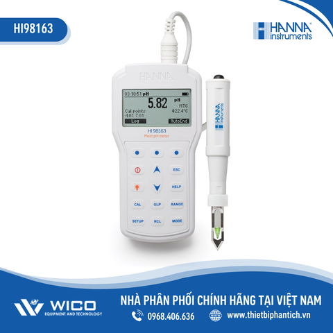 Máy Đo pH/Nhiệt Độ Trong Thịt Thế Hệ Mới HI98163