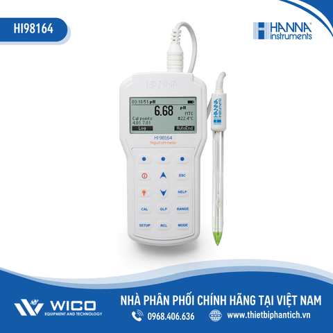 Máy Đo pH/Nhiệt Độ Trong Sữa Chua HI98164