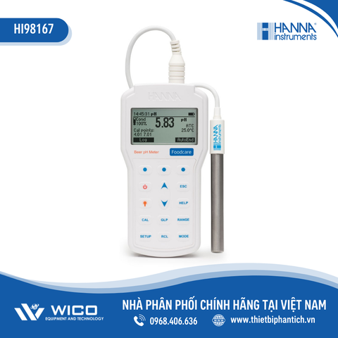 Máy đo pH/Nhiệt Độ Trong Bia HI98167