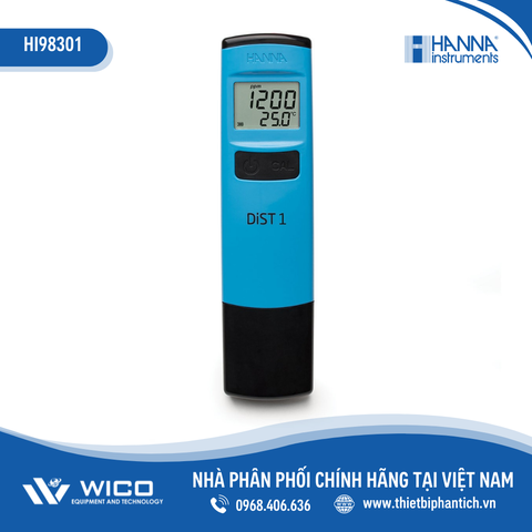 Bút Đo Tổng Chất Rắn Hòa Tan/Nhiệt Độ Dist1 Thang Thấp HI98301