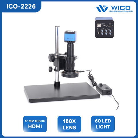 Kính Hiển Vi ICO-2226 Thương Hiệu WICO | Camera 16MP - Lens 180X - LED Rings