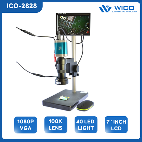 Kính Hiển Vi Điện Tử WICO ICO-2828 |  1080P - Cổng VGA