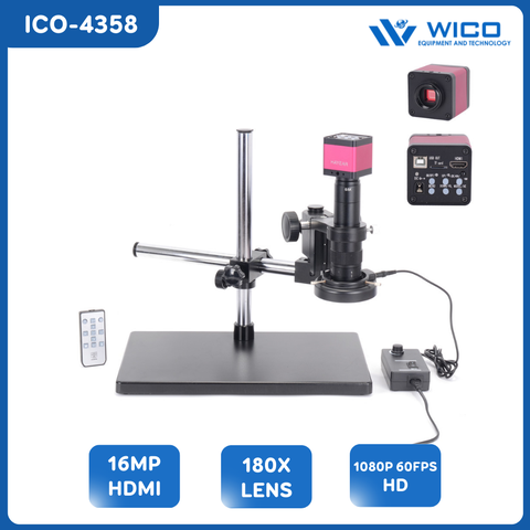 Kính Hiển Vi Điện Tử WICO ICO-4358 | Camera 16MP - Lens 180X - 60 LED Rings